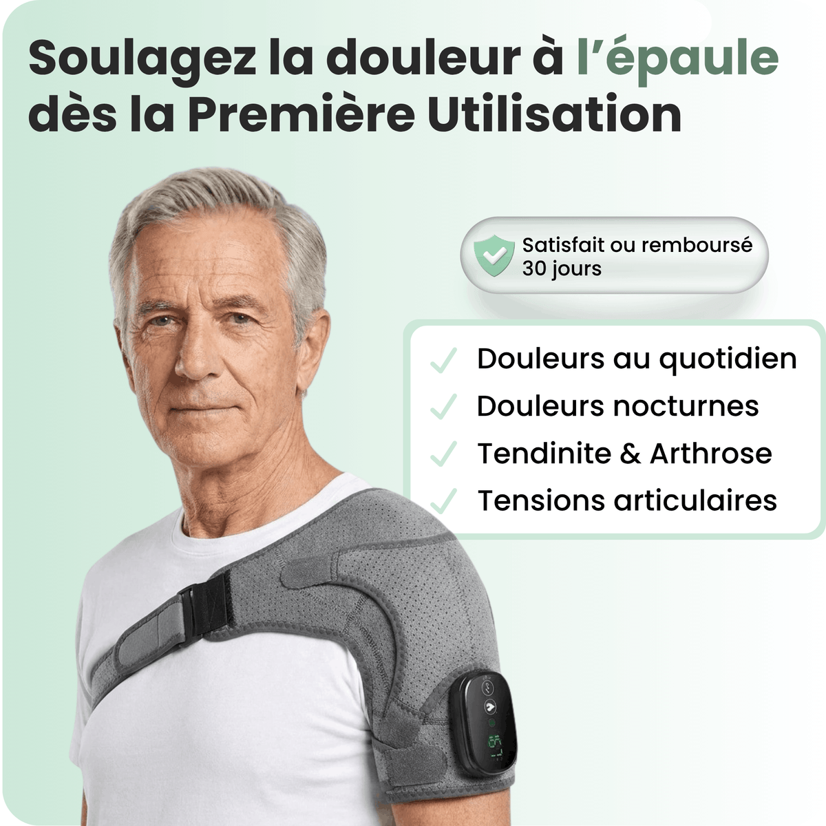 Épaulia™ Attelle Massante Triple-Action