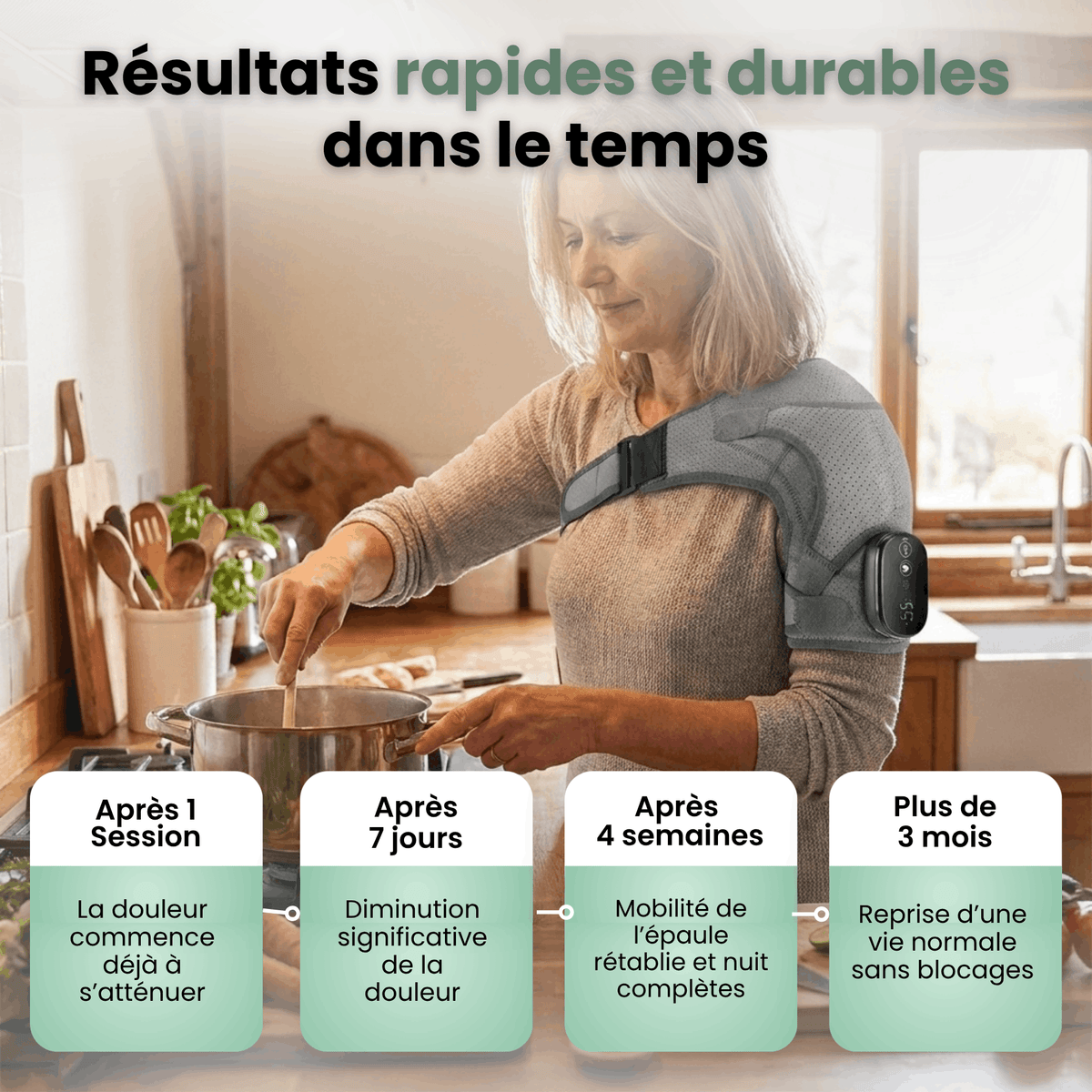 Épaulia™ Attelle Massante Triple-Action