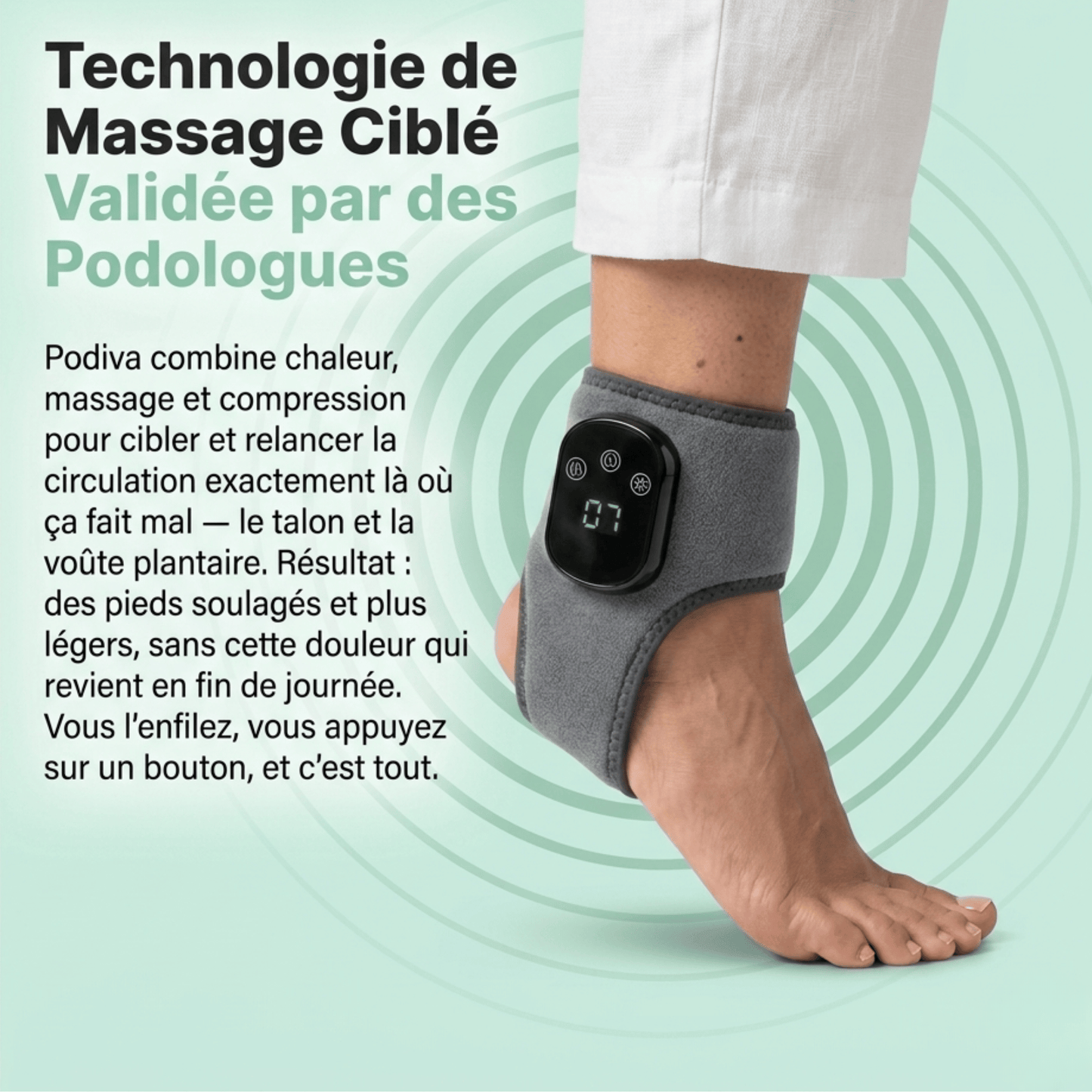 Podiva™ Masseur Pied Triple-Technologie