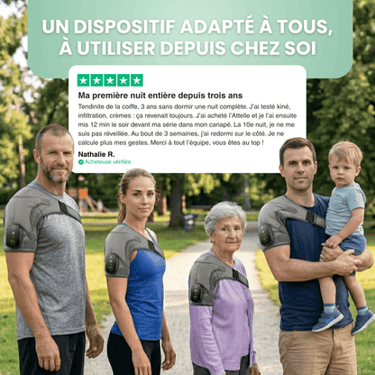 Épaulia™ Attelle Massante Triple-Action